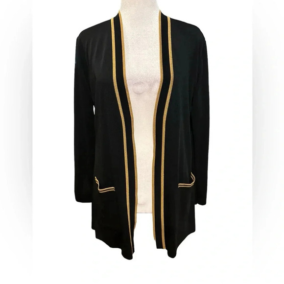 Misook black/brown front lining cardigan size XD - Picture 3 of 9